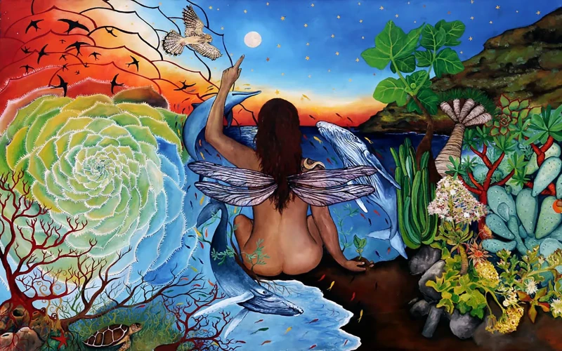 Connected – oil painting by Carina Hernandez Diaz