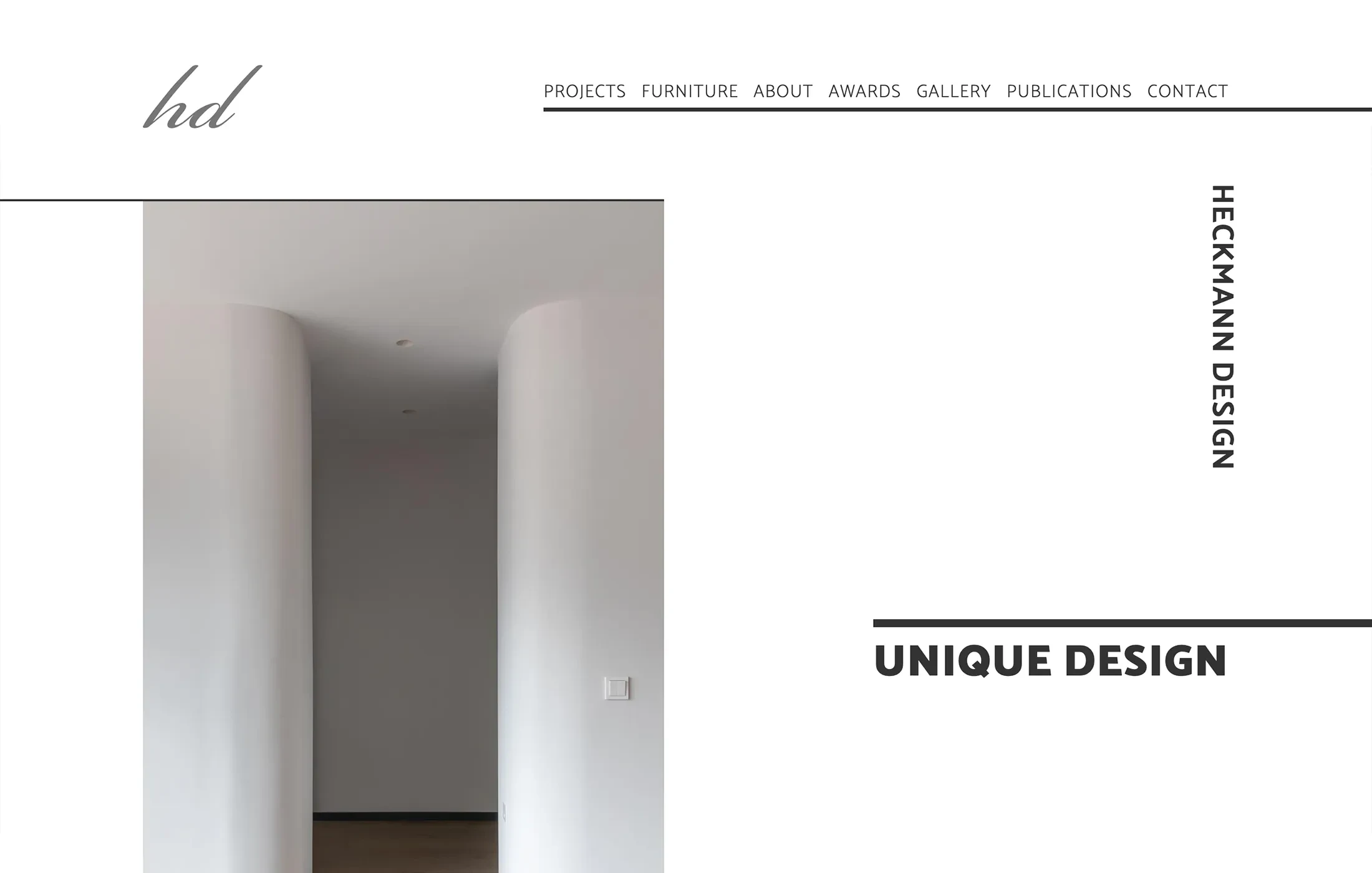 Heckmann Design – website design – homepage screenshot