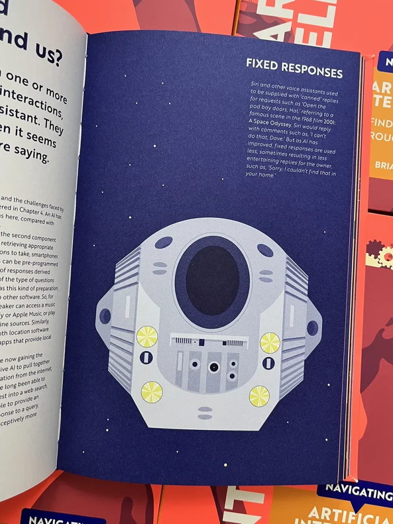 Navigating Artificial Intelligence – Fixed Responses – editorial illustration by Robert Fiszer